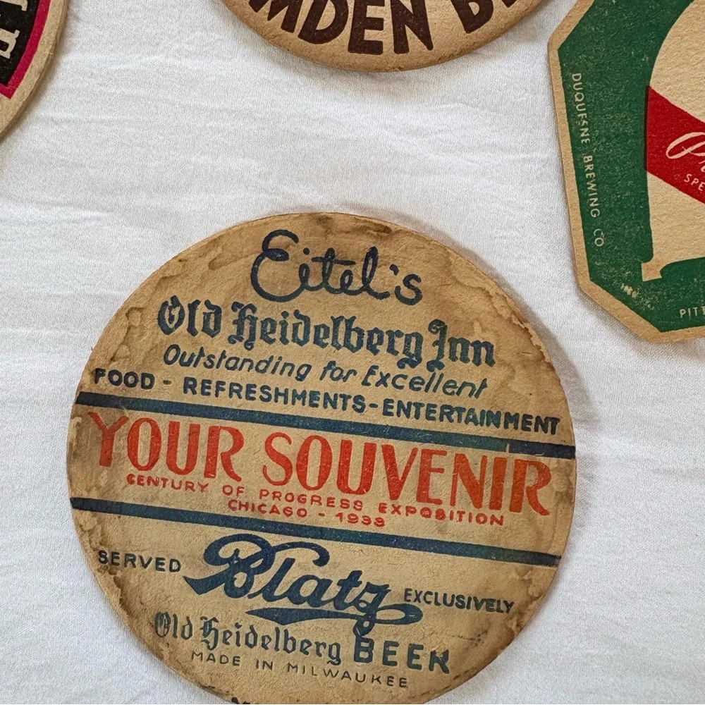 Vintage Beer coaster 1930’s - 60s brewery cardboard collection lot of 45